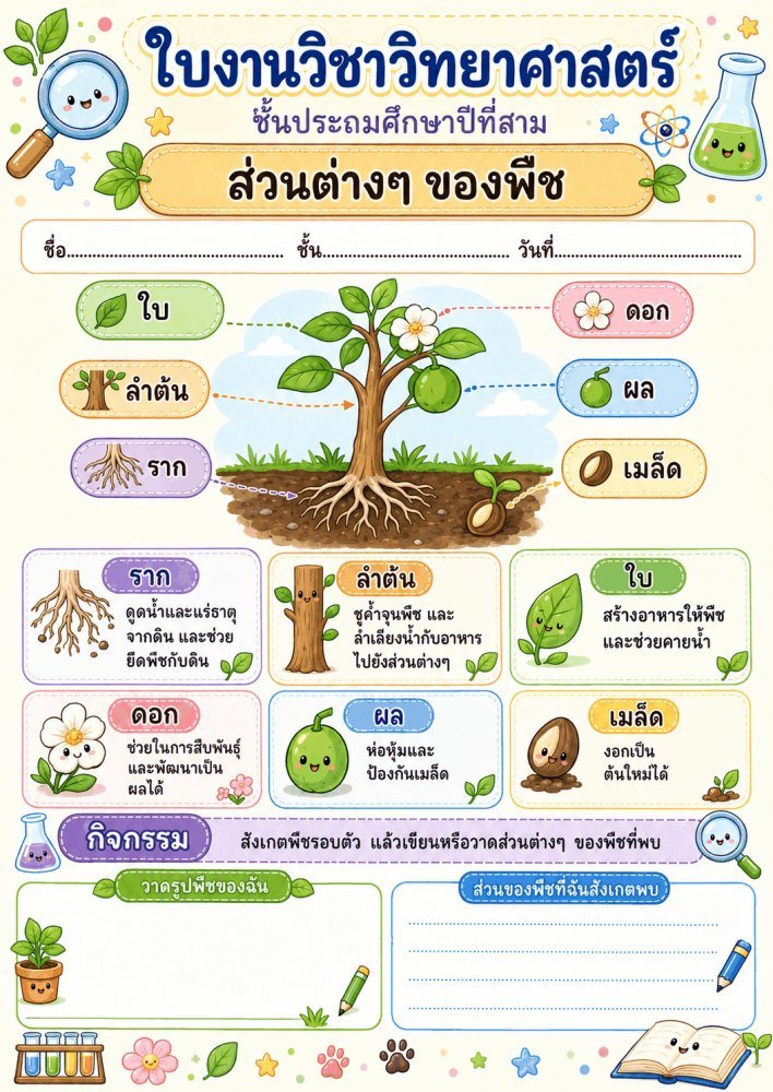 แจกฟรี 997 | ใบงานใบกิจกรรมวิชาวิทยาศาสตร์ ป.3 ชุดที่ 3