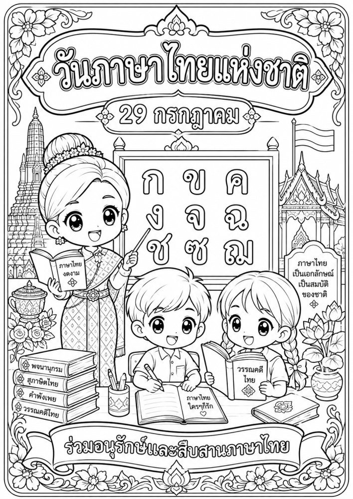 ภาพระบายสีวันภาษาไทยแห่งชาติในห้องเรียน.png